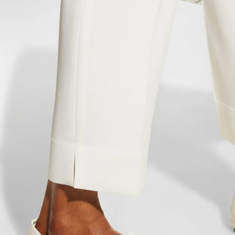 Lafayette 148 New York Bleecker Slim-Leg Pants | Cream | Reg. $598 | $150 - Picture 4 of 11